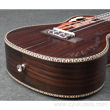 Fishbone wood strip edging ukulele